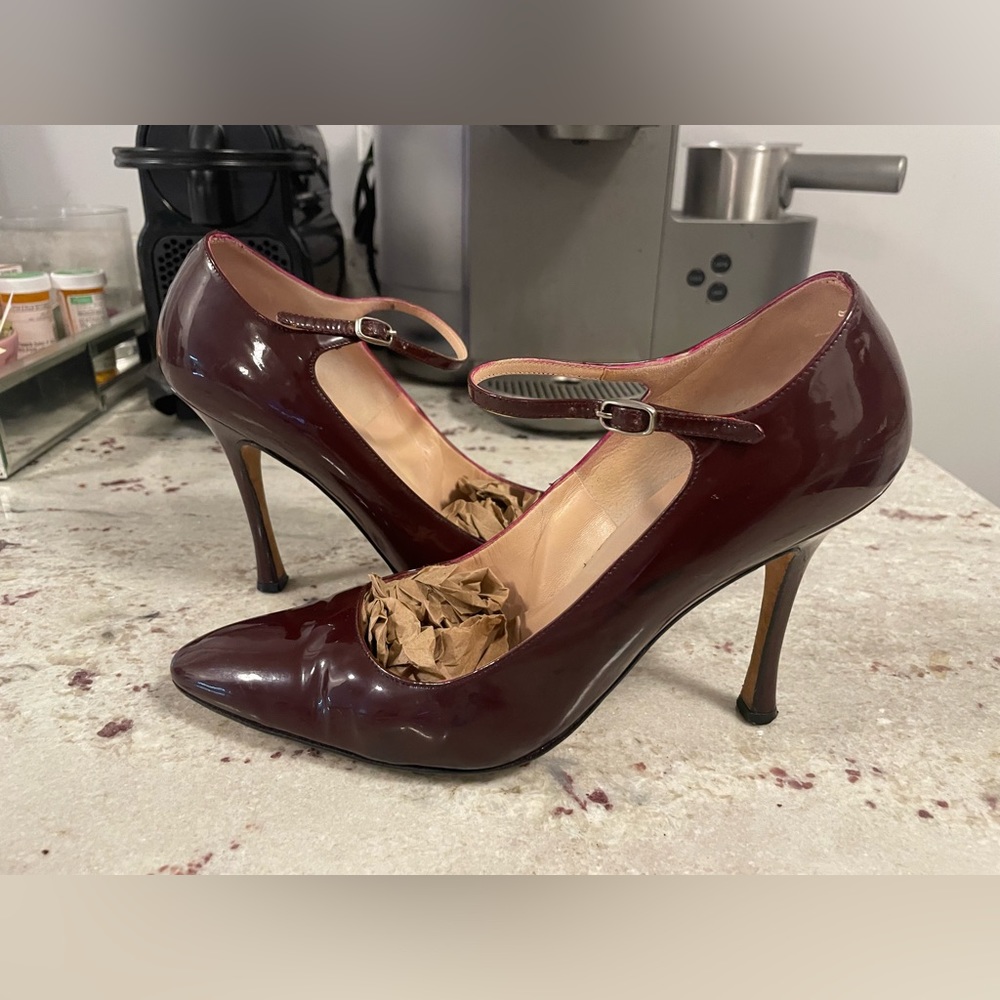 Vintage manolo patent leather Mary Janes